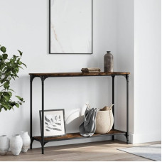 ZEYUAN Console Table Smoked Oak 101 x 30.5 x 75 cm Wood Composite Console Table, Chest of Drawers, Side Table, Living Room Table, Side Shelf, Media Console, Side Table - 837704