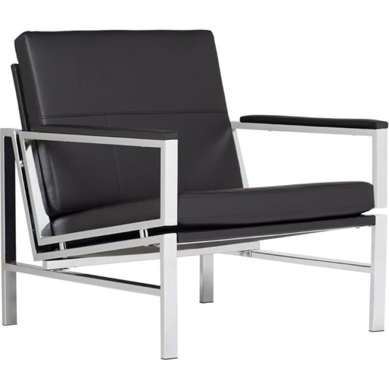 Studio Designs Atlas 72004 Office Chair Bonded Leather Carmel Modern Chair Black