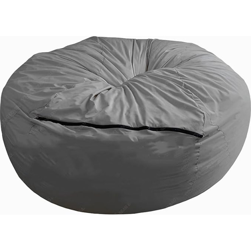DTLEO Round Soft and Fluffy Faux Fur Bean Bag Lazy Sofa Bed Cover (without Filler) for Gaming Chairs and Garden Chairs Giant Fur Bean Bag, Inner Sleeve, 6 ft (150 x 65 cm)