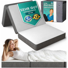 DYNMC you Folding Mattress, Foldable Guest Mattress, Medium Hard H3, Very Good Test Results, Oeko Tex Certified, Foldable Guest Bed with Bag, Oeko TEX Standard, Floor Mattress, 75 x 195 x 14 cm