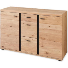 Sonos Chest of Drawers in Solid Old Ash, Old Artisan Oak Look, FSC Certified, Modern Chest of Drawers with Lots of Storage Space, 134 x 86 x 42 cm (W x H x D)