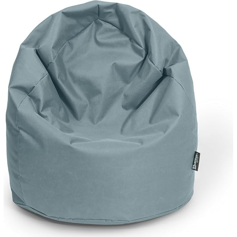BuBiBag Bean Bag Teardrop Shape with Filling Made in Germany Beanbag Seat Cushion for Indoor and Outdoor Use 260 L with Polystyrene Filling in 32 Different Colours (Anthracite)