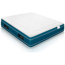 WIN REST Visco Aqua Gel Pocket Spring Mattress, Height 30 cm, Medium Strength, Core with 750 Feathers, Damask Fabric 400 g, Hypoallergenic Fibre, Super Soft (140 x 200 cm)