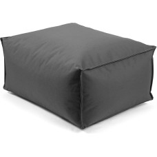 mokebo® Outdoor Pouf or Stool 60 x 45 cm for Balcony and Garden 'The Resting Pensioner' Square Floor Cushion, Cube, Footstool and Side Table with EPS Beads Filling, Anthracite