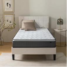 Zinus Pocket Sprung Mattress, Polyester, White, 80 x 190 cm