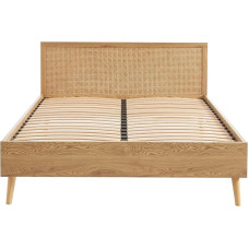 BAÏTA INES Rattan Double Bed 140 x 190 cm Slatted Frame Including