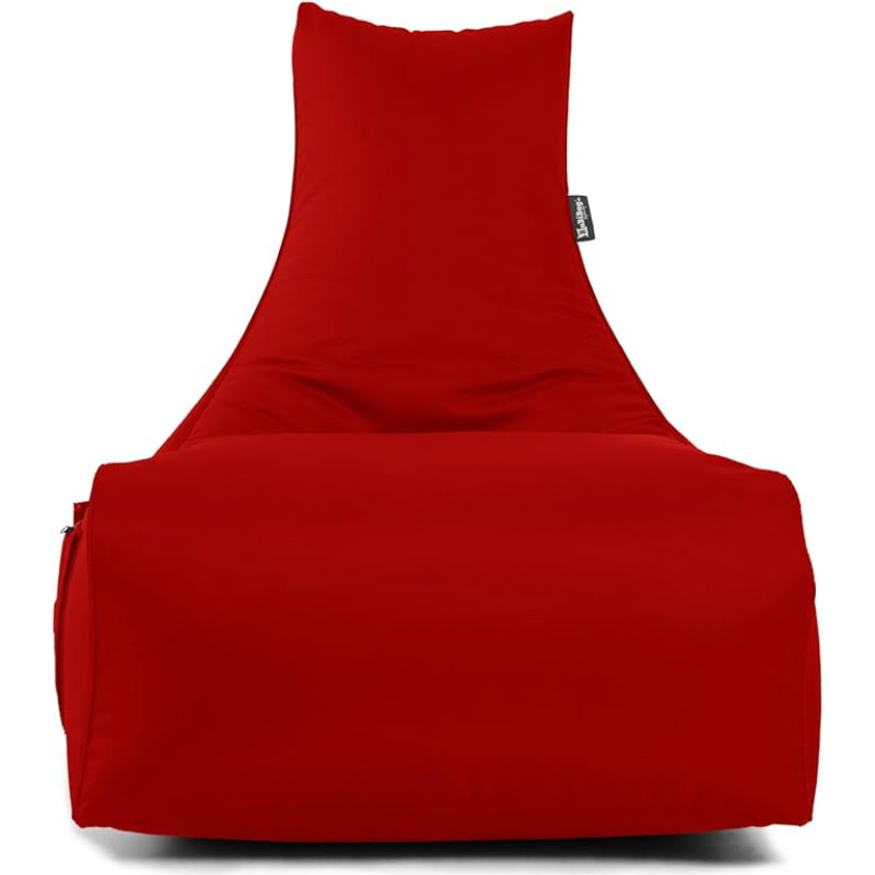 BubiBag Gaming Bean Bag with USB Cable & Pockets, Lounge Cushion, Gaming Chair for Children and Adults, Beanbag Indoor and Outdoor - Magic Gambler (Fire Red)