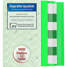 Matratzen Perfekt Munich 7-Zone Pocket Spring Mattress 180 x 200 cm H5 Height 23 cm 1000 Feathers Aloe Vera Cover Breathable Suitable for Allergy Sufferers Ergonomic Orthopaedic