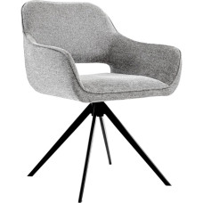 Kick Collection Miyo Swivel Chair - Dark Grey - Modern and High Quality - Textured Fabric in Metal - Available in Many Colours