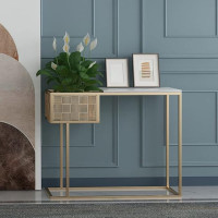 XAoSCd Glam Iron Console Accent Table Marble Console Sofa Table for Hall with 1 Green System Frame Porch Table Nordic Entrance Cabinet Wrought Iron Door Corri