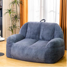 Stmoze Riesiger Sitzsack-Stuhl, Kunstpelz Sitzsack Stuhl für Erwachsene, Flauschiger und Bequemer Sitzsack-Stuhl mit Füllstoff, Big Bean Bag Sofa Stuhl zum Lesen, Spielen, Gefüllter