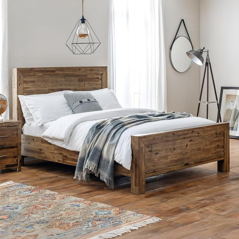 Julian Bowen Hoxton Antique Oak Double Bed