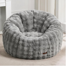 Hobestluk Sitzsack Sessel Übergroßer Sitzsack Stuhl für Erwachsene Donut-Form Großer Sitzsack mit Geräumigem Design für Wohnzimmer Schlafzimmer oder Leseecke (Bubble Grey)