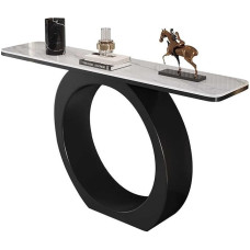 Moderner Eingangstisch, schmaler Konsolen-Sofatisch, Flur-Foyertisch mit Metallrahmen, leicht zu montierender Eingangstisch für das Wohnzimmer, weiß, 100 cm