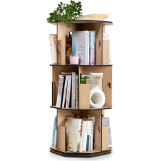 Vigo Wood Bookcase (Oak, 3 Shelves)