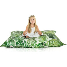 Italpouf Giant Bean Bag XL Bean Bag Seat Cushion Indoor Bean Bag Chair for Children EPS Beads Filling, Removable Cover, Machine Washable, Jungle, 135 x 98 cm