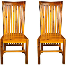 SAM® Beeke Dining Room Chairs, Acacia Wood, Wooden Chairs for Dining Room, Easy-Care, Unique Piece Set of 2