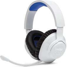 JBL Quantum 360P Over-Ear mängukõrvaklapid - nii Playstationile kui ka PC-le, Macile ja Nintendo Switchile - Boom-mikrofoni ja 22-tunnise aku kestvusega - valge