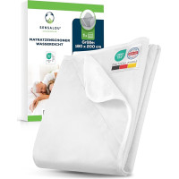 Sensalou Incontinence Mattress Protector Mattress Cover Sheet Waterproof, White, 180 x 200 cm