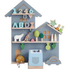 SONGMICS Toniebox GKR801G01 Wall Shelf for 35 Figures, Children's Shelf, Easy Assembly, Children's Room, Living Room, Grey