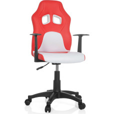 hjh OFFICE TEEN RACER AL Kids Chair with Armrests - Red/White