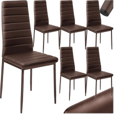 TecTake Set Dining Chairs 41x45x98.5cm quantities - (6x Brown | No. 401849)