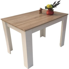 Möbel SD Sonoma Dining Table Light Rough Sawn Oak Solid Wood Look Edge 110 x 70 cm