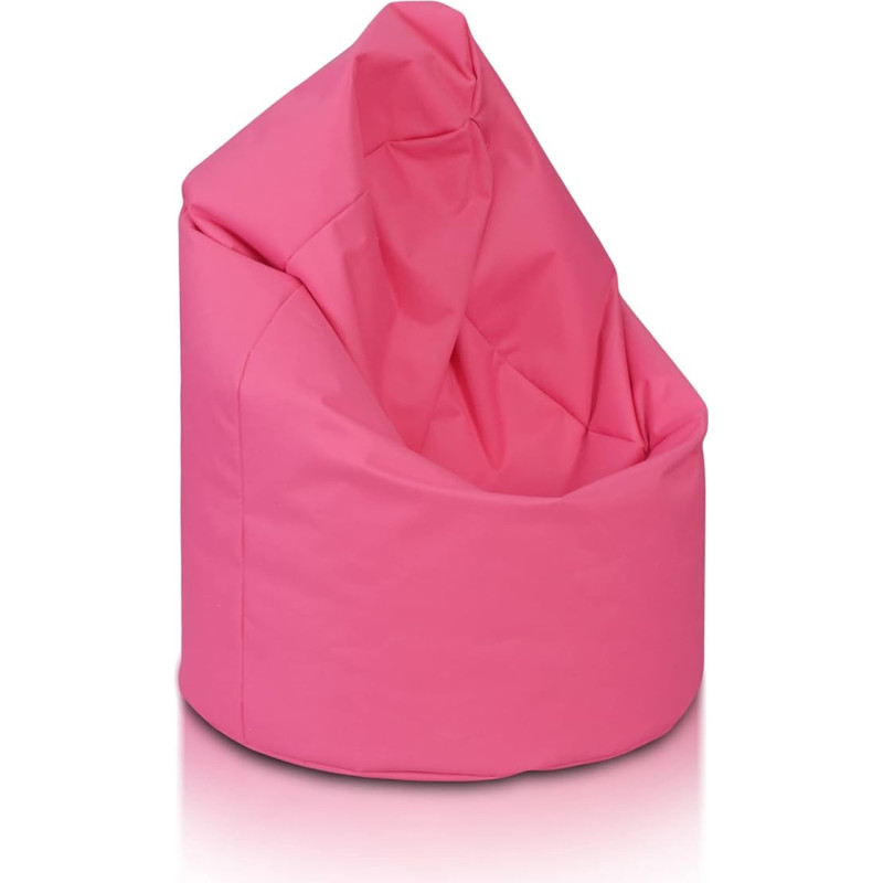 Ecopuf Bean Bag Pink Size L - Indoor and Outdoor Pouf - Stain Resistant - Polystyrene Padded Bean Bag - Adult Bean Bag with Double Zip