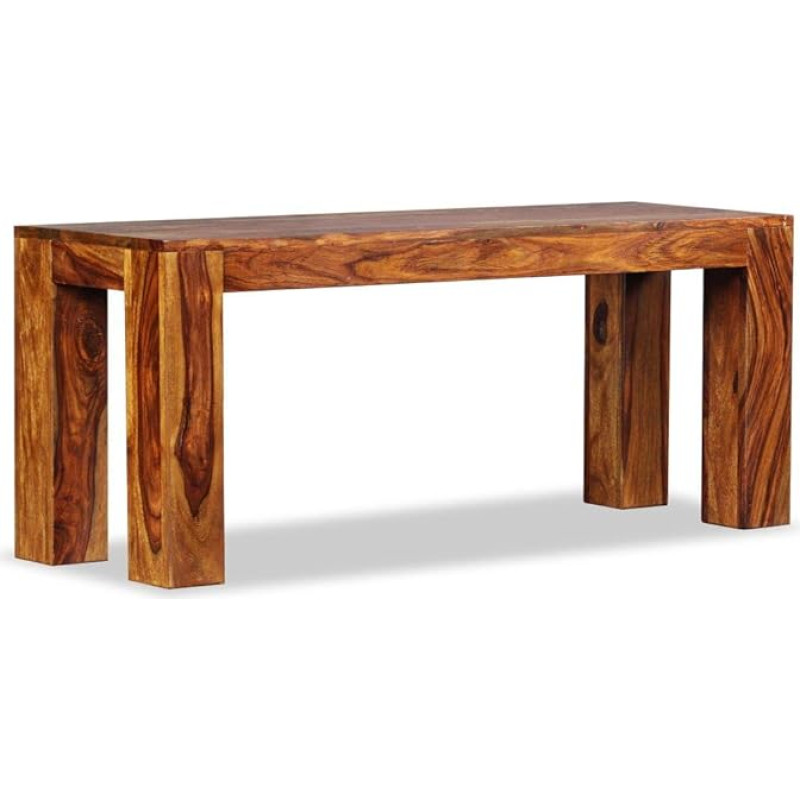 Festnight Sheesham Solid Wood Dining Room Bench 110 x 35 x 45 cm