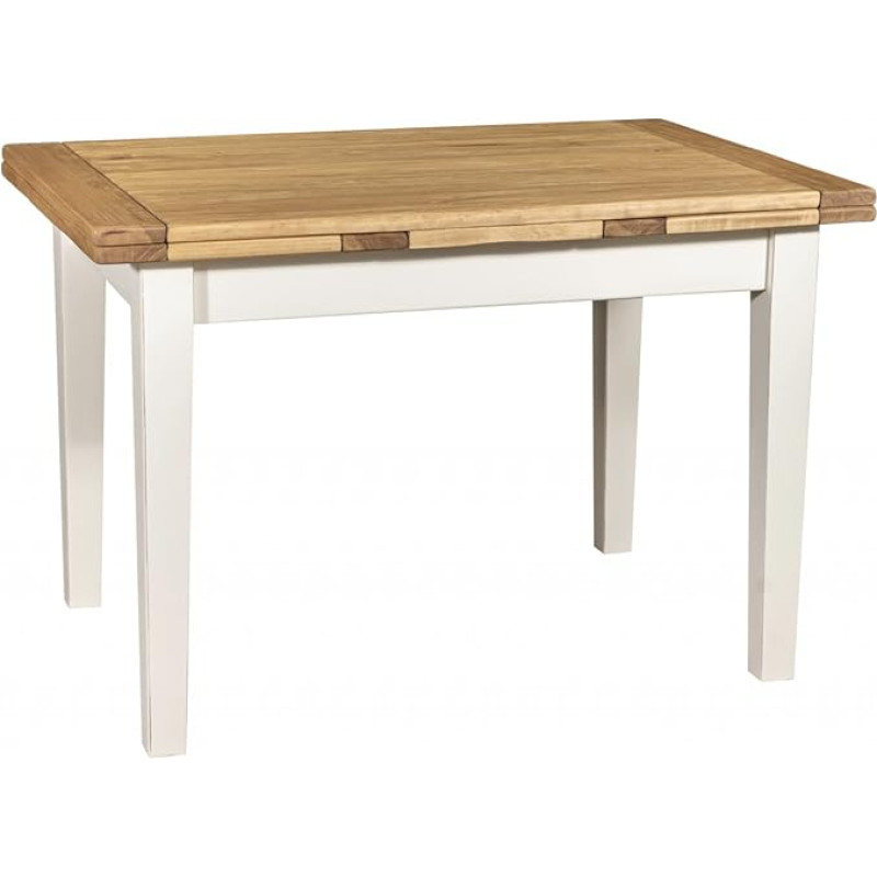 Biscottini Extendable Dining Table, Made in Italy, 120 x 80 cm, Dining Table, Solid Wood, Extendable Kitchen Table
