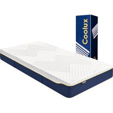 Coolux Sleep Foam Mattress 90 x 200 cm Orthopaedic 7-Zone Cold Foam Mattress, Hardness 3 (H3), Oeko-Tex Certified, Height 18 cm, 3-in-1 Ergonomic Rolled Mattress