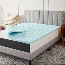 LUCID 2 Inch 5 Zone Lavender Memory Foam Mattress Topper