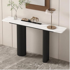 Narrow Long Entrance Table Modern Console Accent Table Space Saving Sofa Table for Living Room Easy to Assemble