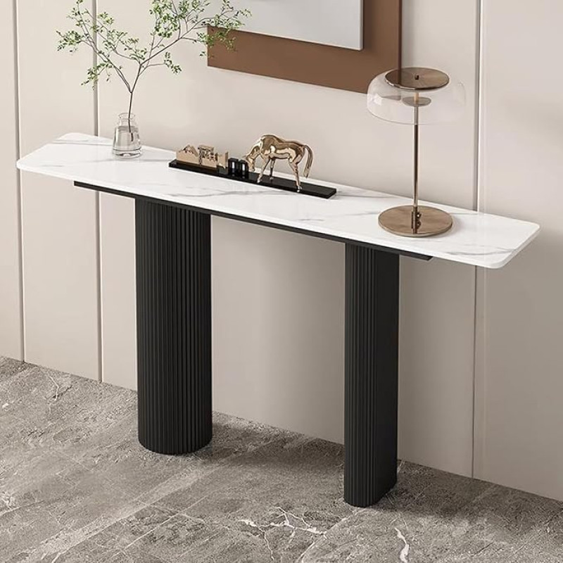Narrow Long Entrance Table Modern Console Accent Table Space Saving Sofa Table for Living Room Easy to Assemble
