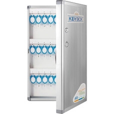 TUKA-i-AKUT Key Cabinet 48 Hooks, Lockable Metal Key Cabinet, Wall Mounted, Key Storage Key Box Made of Aluminium Alloy, with Key Fob and Mounting Set, TKD8650-48