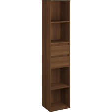 vidaXL Bookcase, Bookcase with Lots of Storage Space, Standing Shelf for Bedroom, Living Room, Office, Office Shelf, Filing Shelf, Brown Oak Look