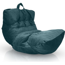Aiire Relaxo XXL Bean Bag for Cuddly Corner, Bean Bag Design Made of Velvet Fabric with Filling, Giant Bean Bags Adults, Seat Bag, Fluffy Floor Cushion, Coarse Floor Chair, Floor Chair, Green