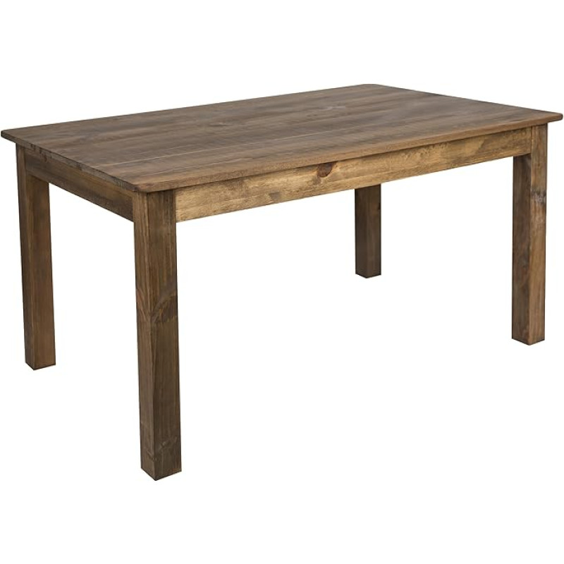 Flash Furniture Solid Pine Rectangular Dining Table - 60