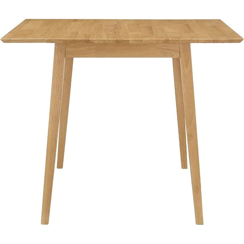 Hallowood Furniture Ledbury Small Folding Table Solid Wood Light Oak Folding Dining Table Small Kitchen Table Wooden Table for Home & Cafe