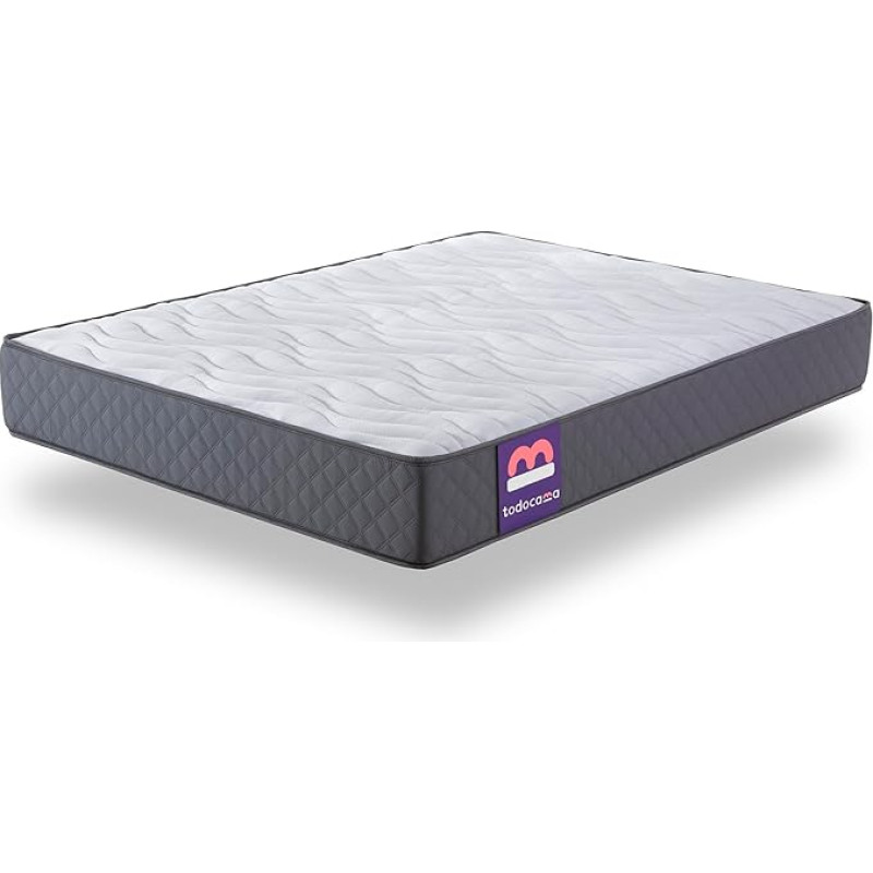 Todocama - Memory Foam Mattress 80 x 200 cm Pure Flow Max Multilayer Height 21 cm Medium / High Strength Anti-Dust Mite Antibacterial and Hypoallergenic