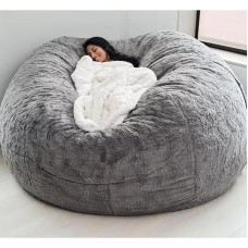 DSXH Giant Bean Bag Cover, Fluffy and Cuddly for Adults (without filling), Living Room Furniture, Party, Washable, Bean Bag, Pear, Sofa Cover, 150 x 65 cm/5ft