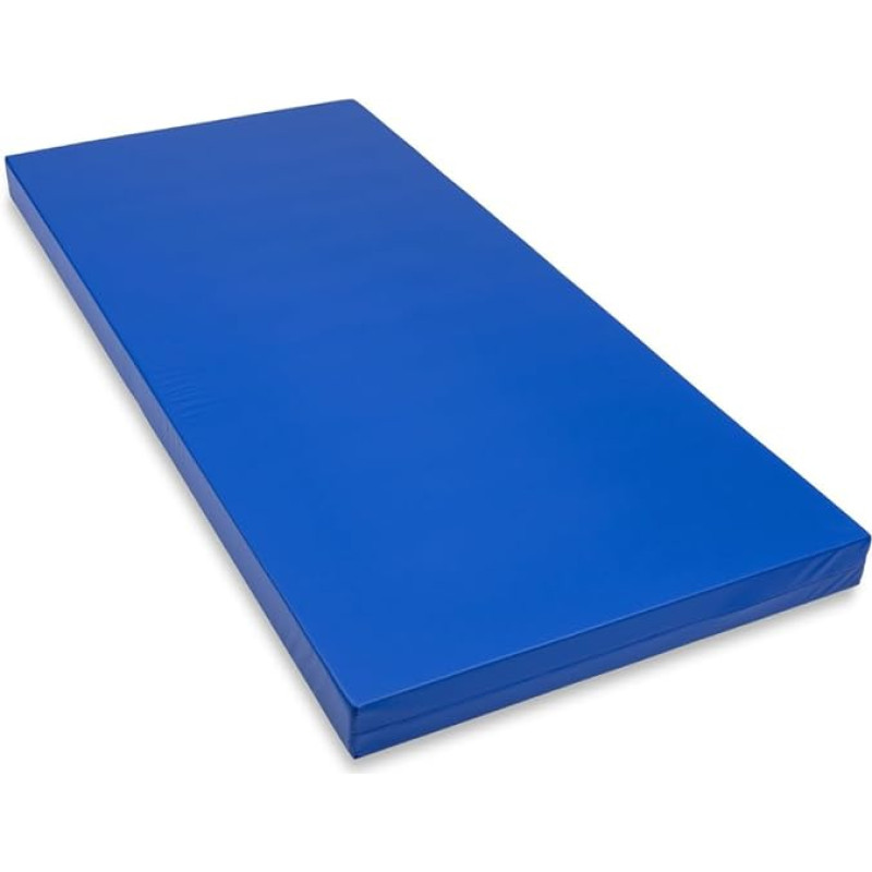 Waterproof Mattress Cover in Blue. Breathable and Wipe Clean 90 x 200 cm for Mattress Height 12 cm - Made in Europe. Washable, Waterproof Cover for Hospital Rehabilitation Mattresses