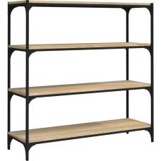 vidaXL Sonoma Oak Bookcase 100 x 33 x 100 cm Wood Material and Steel