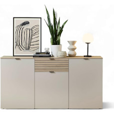 INA Sideboard in Cashmere, Riva Oak Look, FSC-Certified, Modern Chest of Drawers with Drawer and Lots of Storage Space, 180 x 90 x 45 cm (W x H x D)