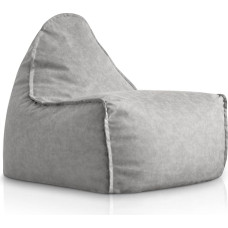 Aiire Relaxo XXL Bean Bag for Adults - Luxury Bean Bag Chair with Filling for Boys and Children - Coarse Floor Cushion, Chill Chair for Cuddly Corner - Gaming Bean Bags Made of Faux Leather, Grey