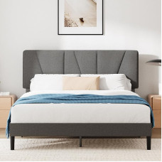 Zinus Platform, Engineered Wood, Dark Grey, 140 x 190 cm