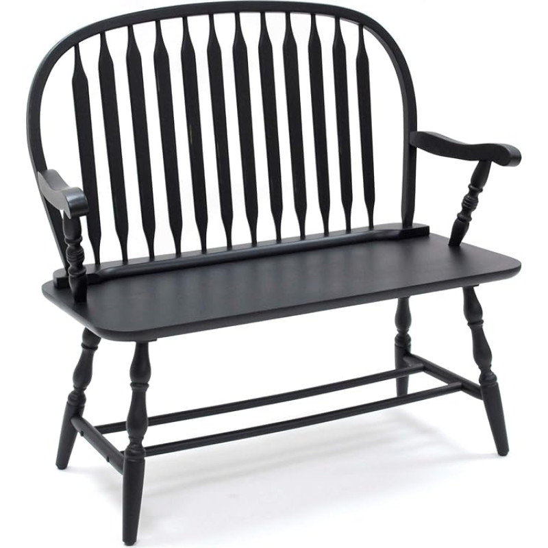 Carolina Chair & Table A42-36 Entrance Bench Antique Black