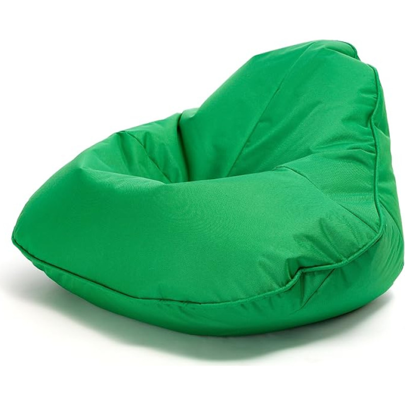 Ecopuf Frog Nc20 Children's Bean Bag, Chair Stool Bean Bag, Deck Chair for Indoor and Outdoor Use, Puf Seat Adult Made of Polyester, with Stain Protection, Weather-Resistant, 120 x 80 cm, Green