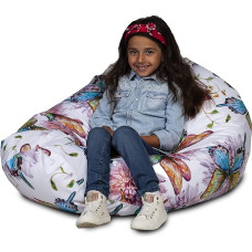 Ecopuf Modern Bean Bag L Made of Polyester with Removable Cover - Outdoor and Indoor Bean Bag, 70 x 110 cm