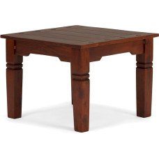 Woodkings® Texas Side Table 60 x 60 Solid Acacia Wood Rustic Living Room Coffee Table Small Square